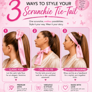 Scrunchie Tie-Tail – 3-in-1 Satin Hair Accessory