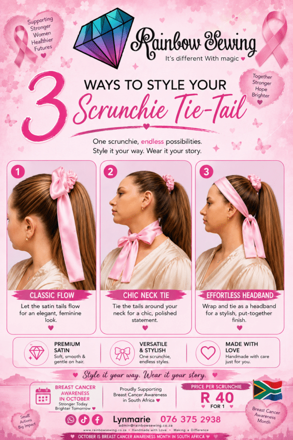 Scrunchie Tie-Tail – 3-in-1 Satin Hair Accessory