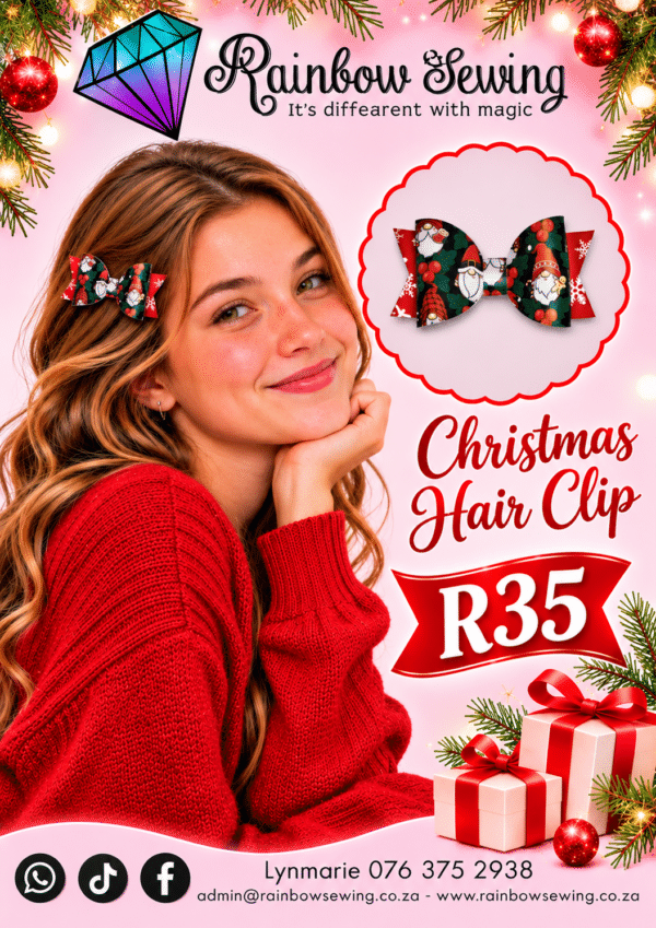 Santa’s Bow Hair Clip